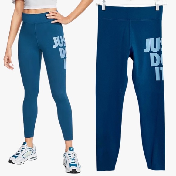 Nike Pants - Nike Just Do It Spell Out Athletic Compression Legging Womens Size Small